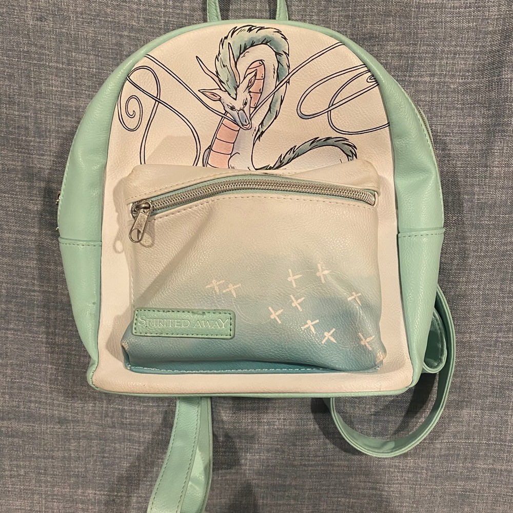 Loungefly Spirited Away Mini Backpack Haku Dragon Mint Green Anime Fantasy